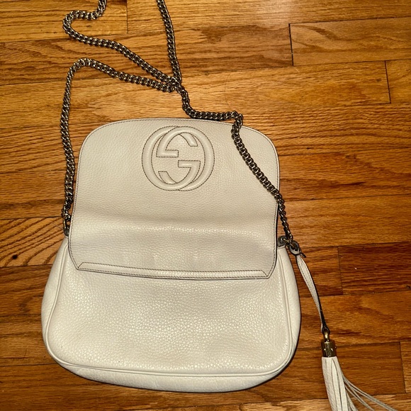 Gucci Cream Leather Crossbody Bag - Picture 3 of 5